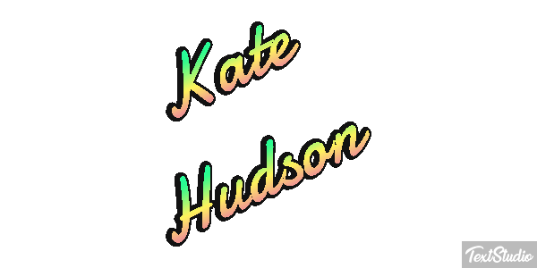 Kate Hudson Text effect