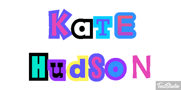 Kate Hudson Text effect
