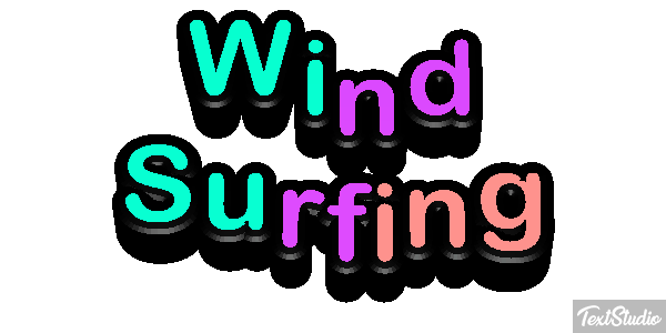 Wind Surfing Text effect