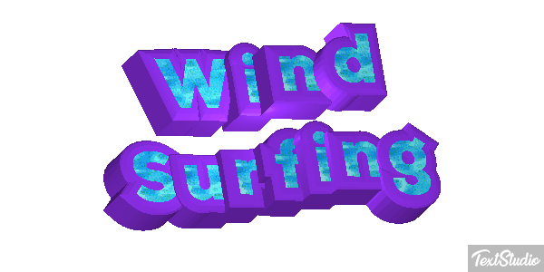 Wind Surfing Text effect