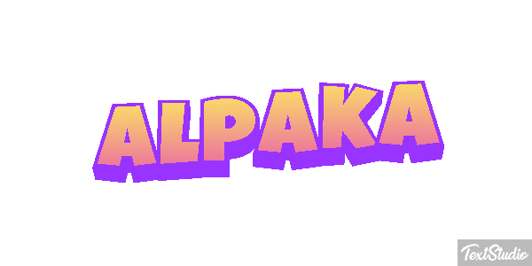 Alpaka Texteffekt