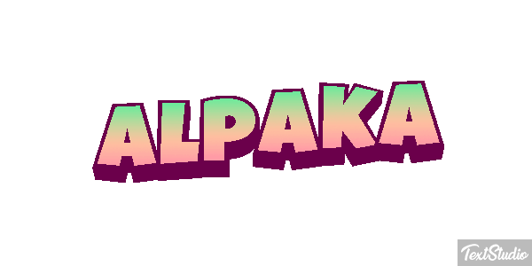 Alpaka Texteffekt