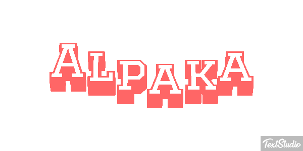 Alpaka Texteffekt