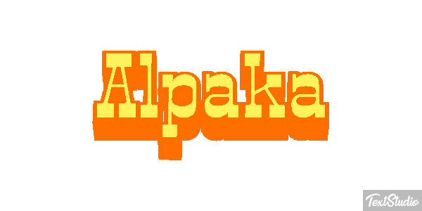 Alpaka Texteffekt