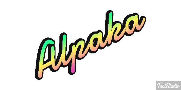 Alpaka Texteffekt