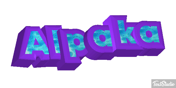 Alpaka Texteffekt