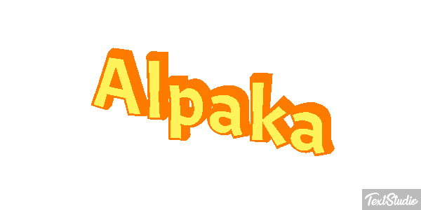 Alpaka Texteffekt