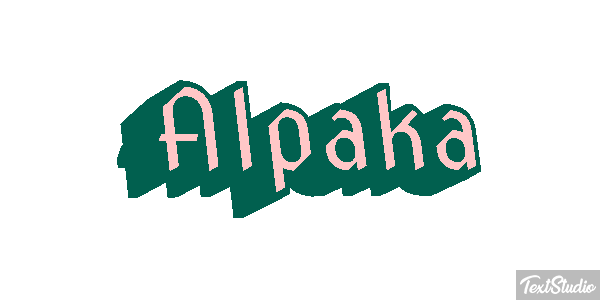 Alpaka Texteffekt
