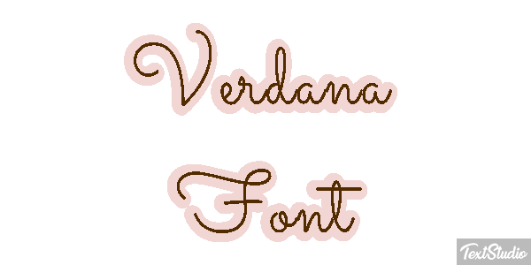 Verdana Font Efekt tekstowy