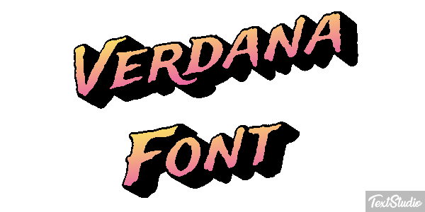 Verdana Font Efekt tekstowy