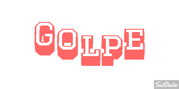 Golpe Text effect