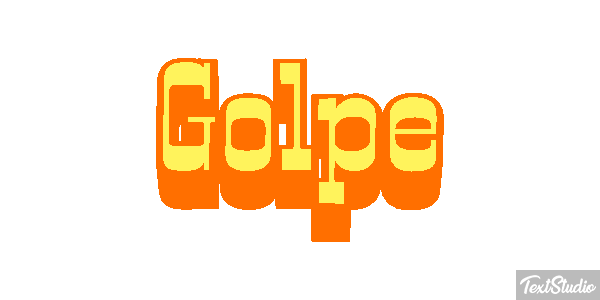 Golpe Text effect