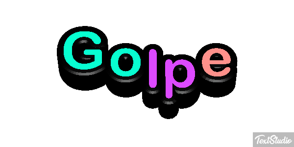 Golpe Text effect