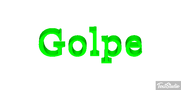 Golpe Text effect