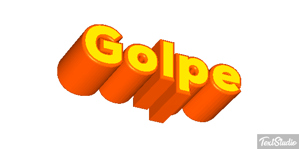 Golpe Text effect