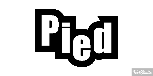 Pied Tekst effect