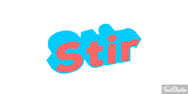 Stir Text effect