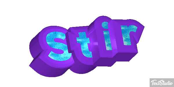 Stir Text effect