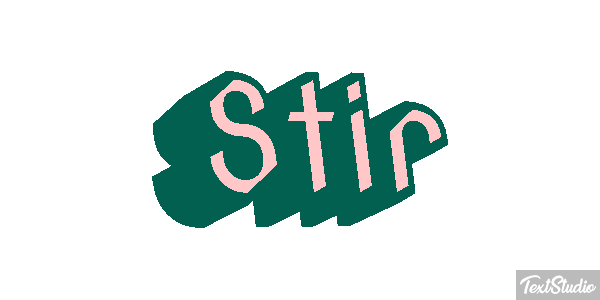 Stir Text effect