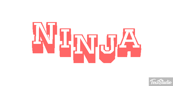 Ninja Текстовый эффект