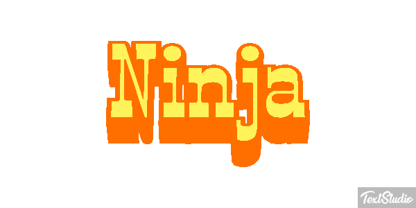 Ninja Текстовый эффект