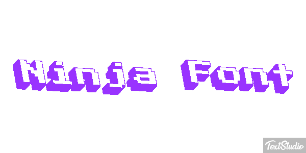 Ninja Font Efekt tekstowy