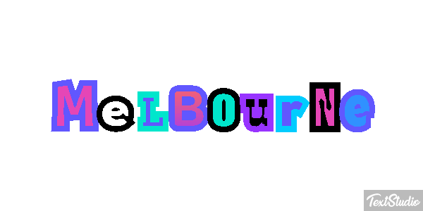 Melbourne Text effect