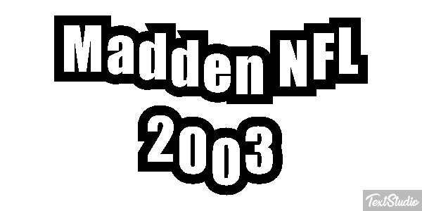 Madden NFL 2003 Text effect