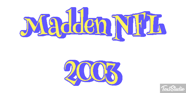 Madden NFL 2003 Text effect
