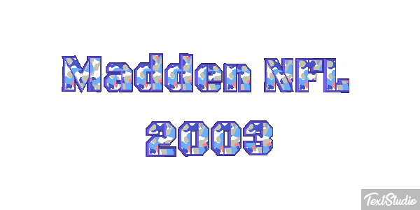 Madden NFL 2003 Text effect