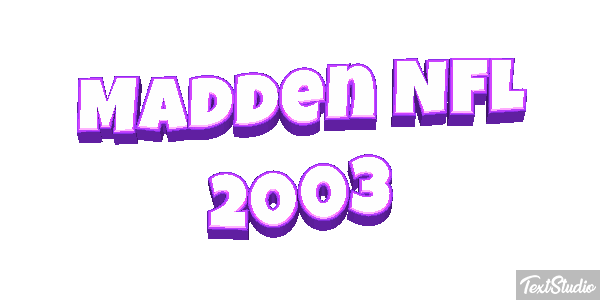 Madden NFL 2003 Text effect