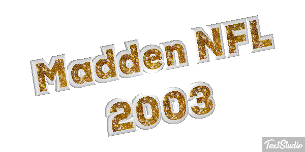 Madden NFL 2003 Text effect