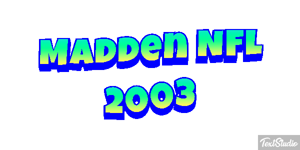 Madden NFL 2003 Text effect