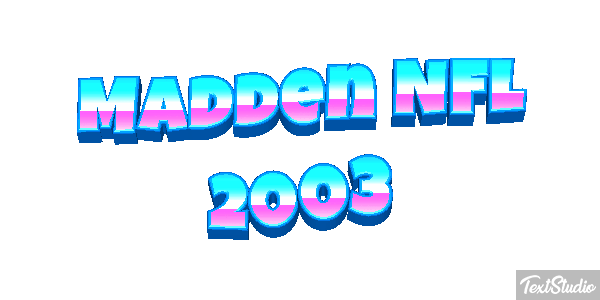 Madden NFL 2003 Text effect