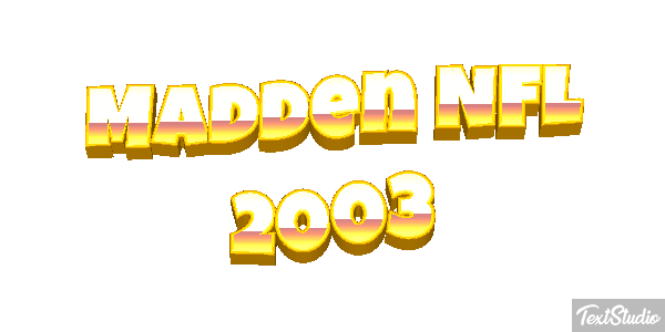 Madden NFL 2003 Text effect