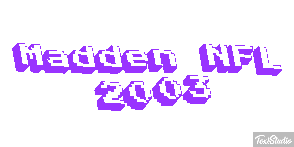 Madden NFL 2003 Text effect