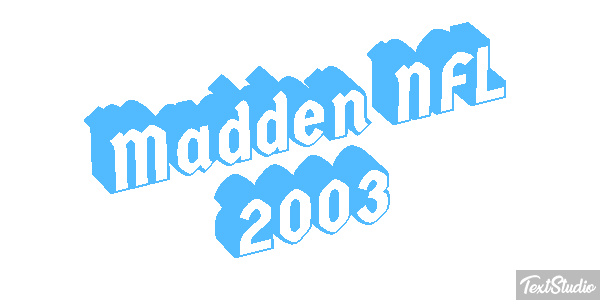 Madden NFL 2003 Text effect