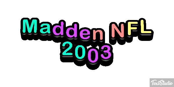 Madden NFL 2003 Text effect