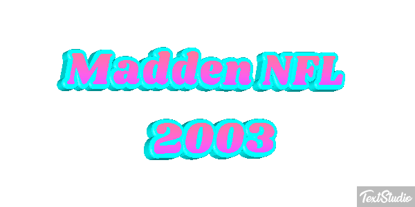 Madden NFL 2003 Text effect