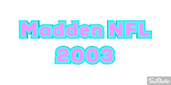 Madden NFL 2003 Text effect