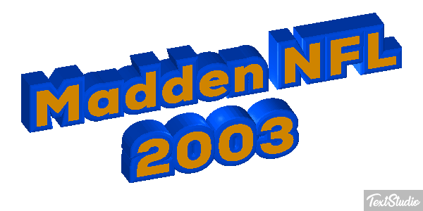 Madden NFL 2003 Text effect