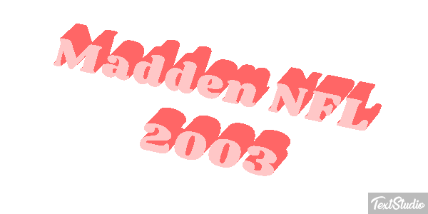 Madden NFL 2003 Text effect