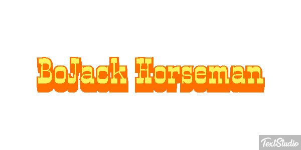 BoJack Horseman Текстовый эффект