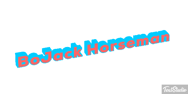 BoJack Horseman Текстовый эффект