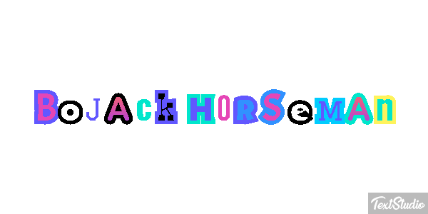 BoJack Horseman Текстовый эффект