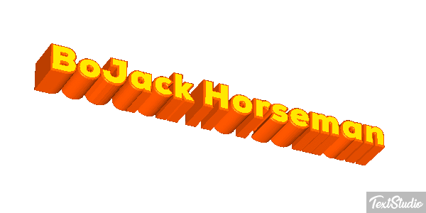 BoJack Horseman Текстовый эффект