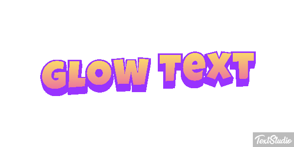 Glow Text Text effect