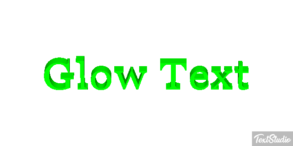 Glow Text Text effect