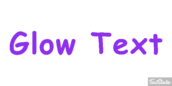 Glow Text Text effect