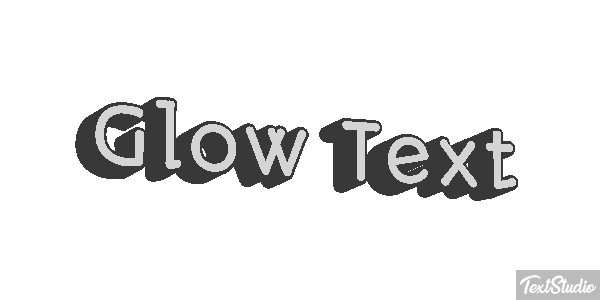 Glow Text Text effect
